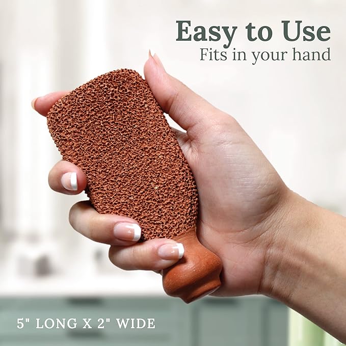 Terra cotta foot scrubber