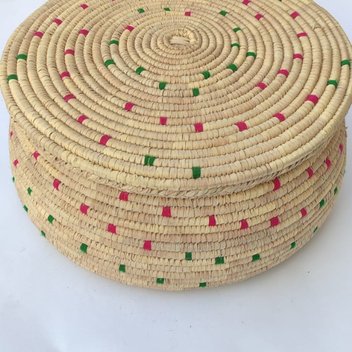 Extra Large Eco-Friendly Hotpot & Storage Basket – Handwoven from Date Leaves