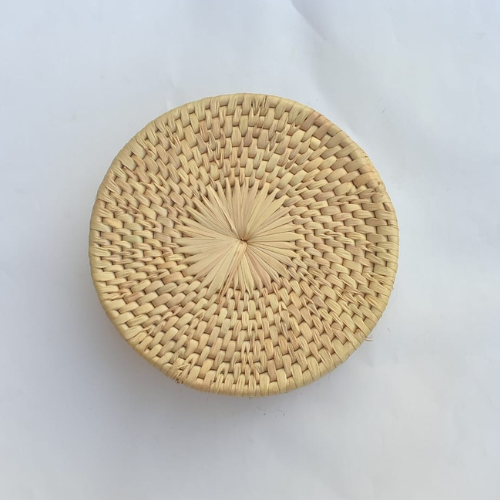 Handwoven Hotpot & Storage Basket – Date Leaf Eco-Friendly Design
