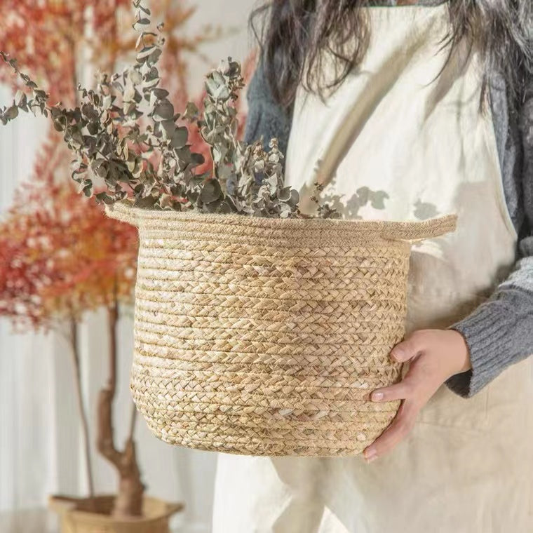 Premium Jute Woven Brown Room Basket – Stylish & Durable Storage