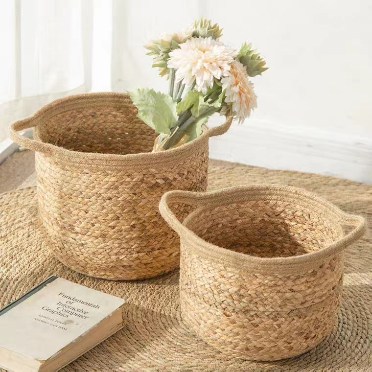 Premium Jute Woven Brown Room Basket – Stylish & Durable Storage
