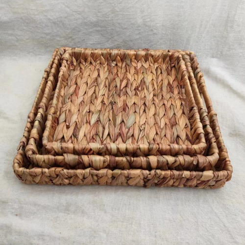 Handwoven Wicker Square Basket for Home Decor – Natural and Stylish