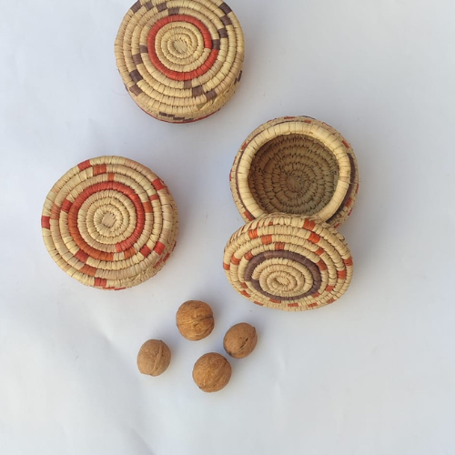 Handwoven Date Leaf Mini Storage Box – Eco-Friendly & Multipurpose