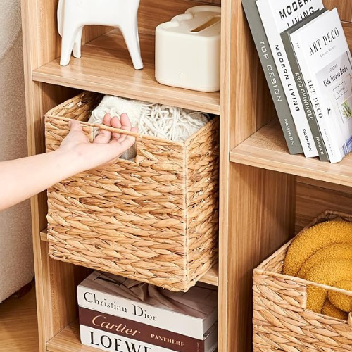 Wicker Foldable Square Baskets for Storage items