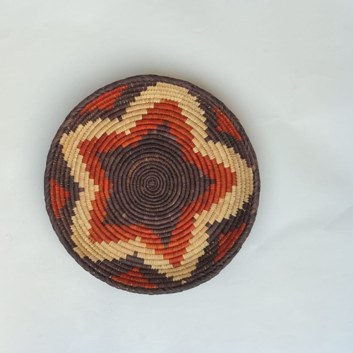 Decorative Pattern Date Leaf Changair – Handwoven Serving Basket