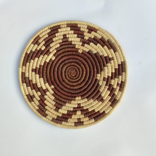 Handwoven Tablemat | Natural Date Leaf Placemat for Elegant Dining Brown