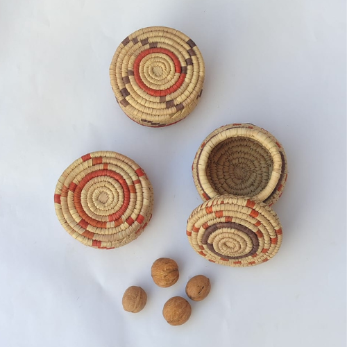 Handwoven Date Leaf Mini Storage Box – Eco-Friendly & Multipurpose