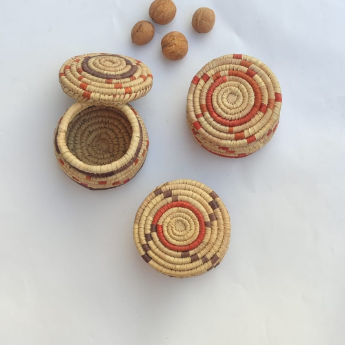 Handwoven Date Leaf Mini Storage Box – Eco-Friendly & Multipurpose