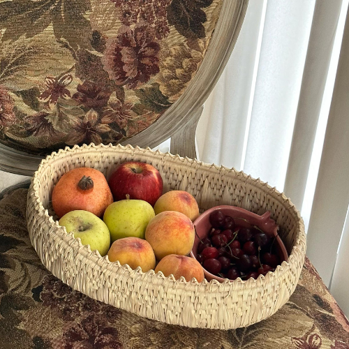 Oval Tray Fruit Basket stylish Natural Date Leaf