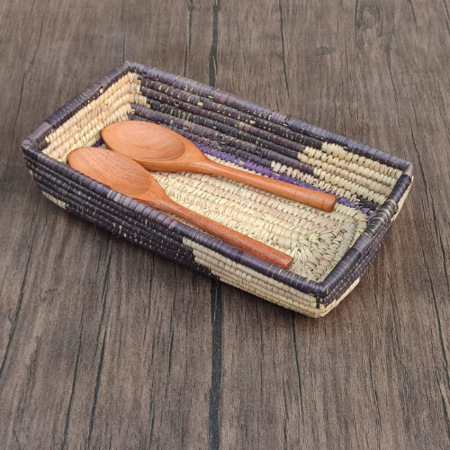 Handwoven Small Tray Square Basket