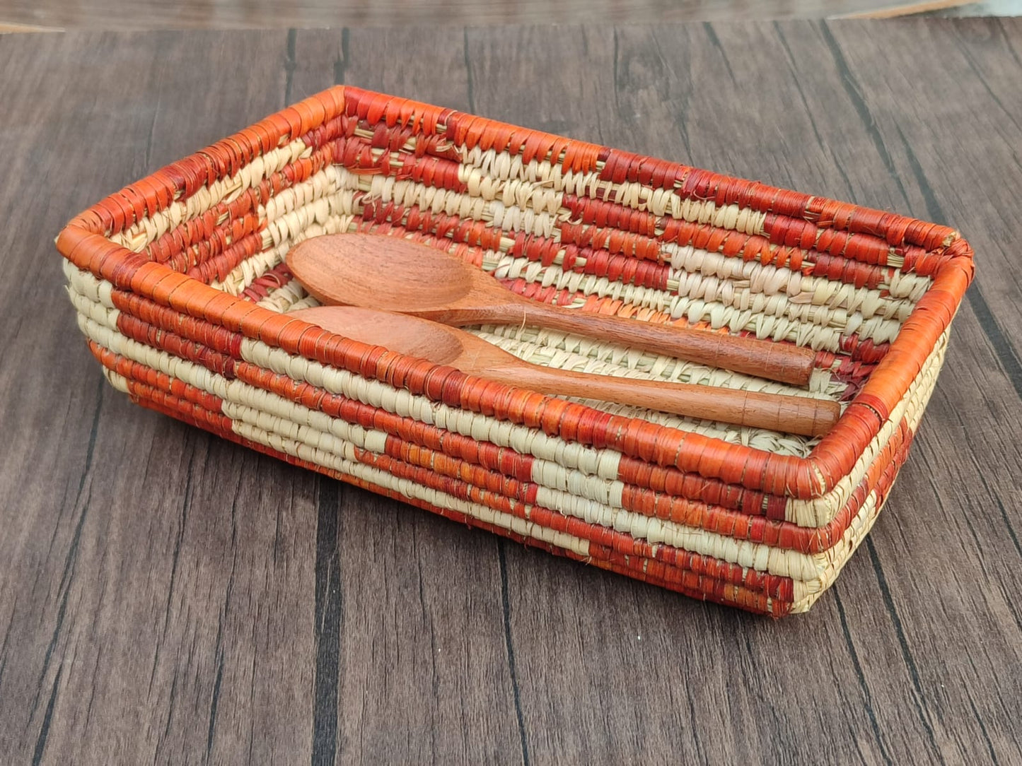 Handwoven Small Tray Square Basket
