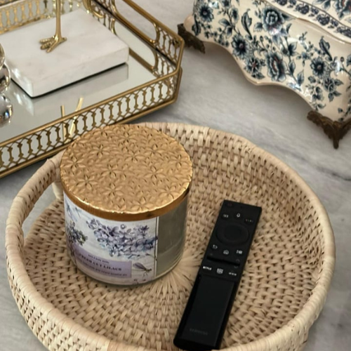 Handwoven Wicker Basket Off White for Home Decor Natural