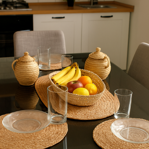 Handmade Oval Tray Off White – Eco-Friendly Home & Table Decor