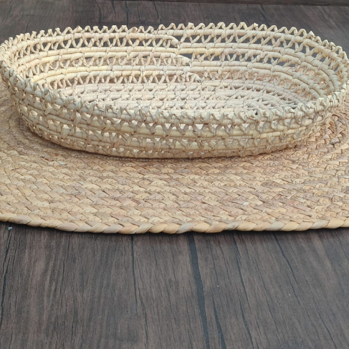 Handmade Oval Tray Traditional Knitting