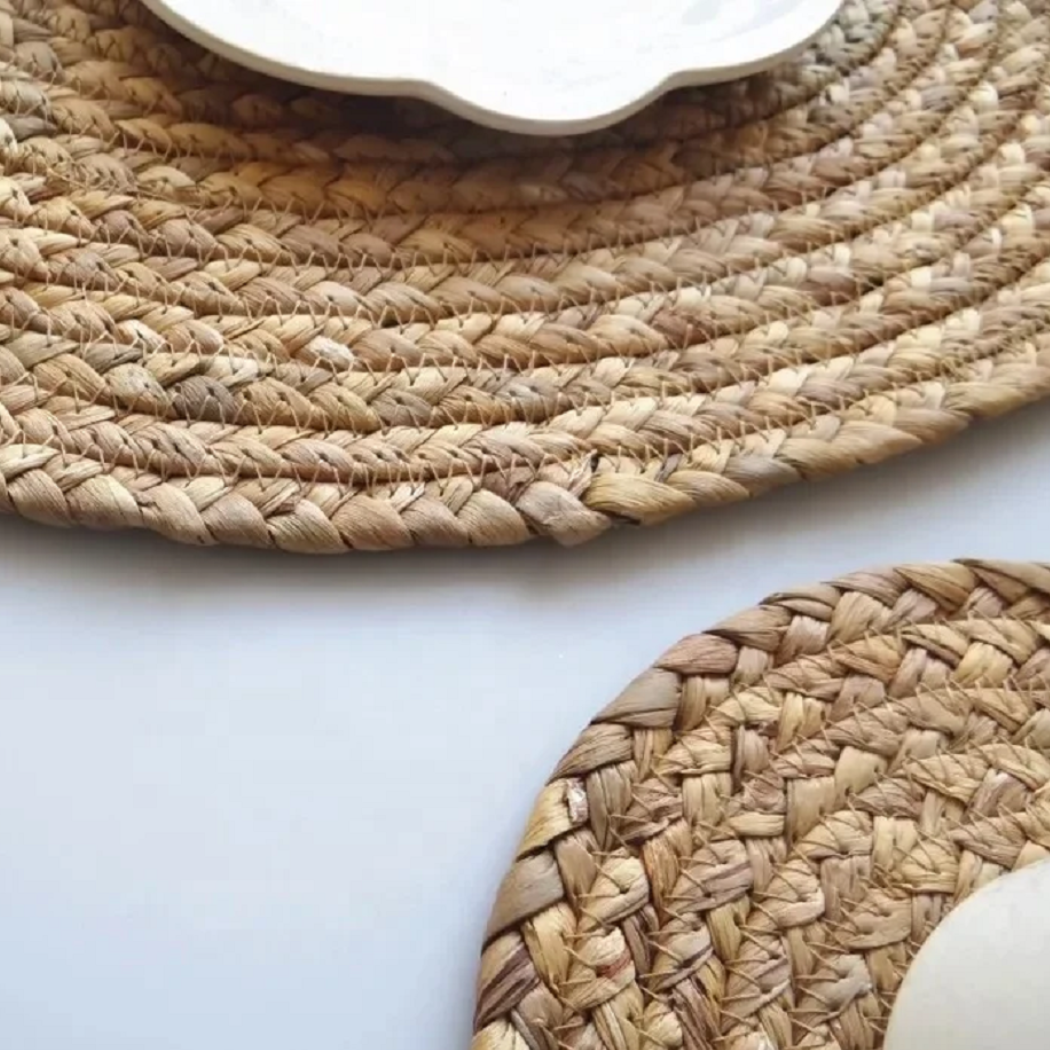 Handmade Woven Jute/Water Hyacinth Placemat Home Decor