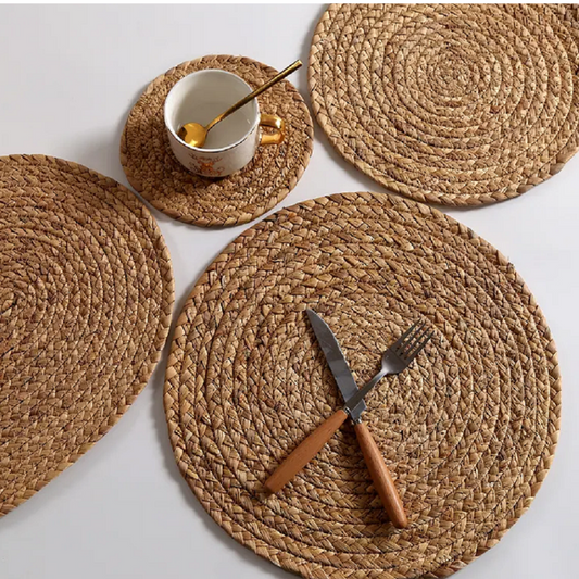 Handmade Woven Jute/Water Hyacinth Placemat Home Decor