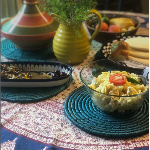 Handwoven Placemat palm Leaf  8" – Eco-Friendly Table Mat