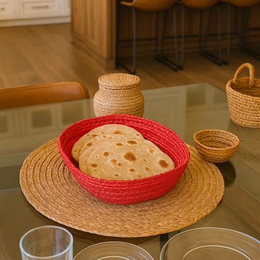 Handmade Oval Tray Orange – Eco-Friendly Home & Table Decor