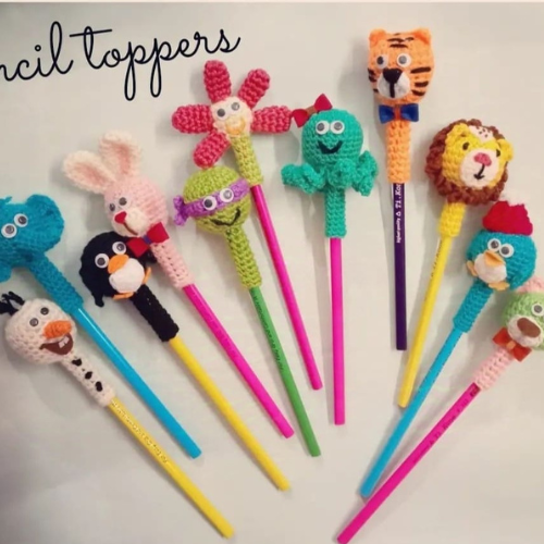 Kids Pencil Toppers Handmade